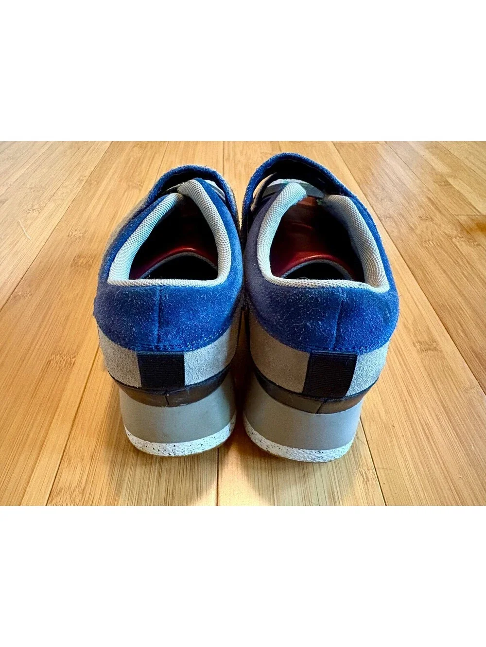 Zara Woman Platform Sneakers EU 38 Patchwork Suede Colorblock Velcro Chunky